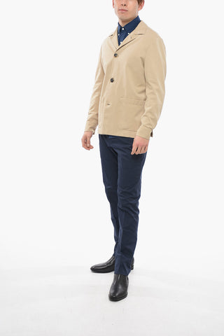 Cotton Blend Unlined Blazer with Patch Pocket