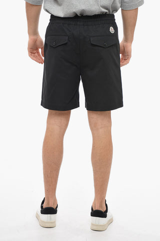 Shorts 4 Tasche in Cotone Spalmato con Coulisse