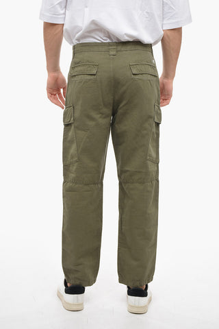 Flax Blend Loose Fit Cargo Pants