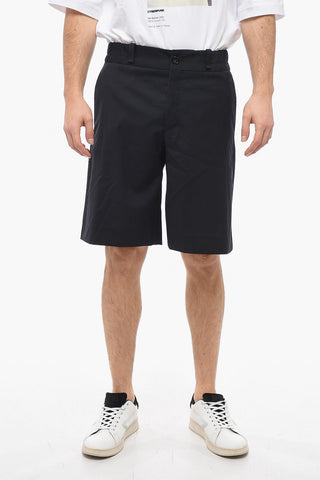 4 Pocket Wool Shorts with Elastic Waistband