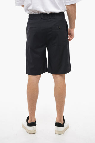 4 Pocket Wool Shorts with Elastic Waistband