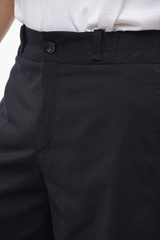 4 Pocket Wool Shorts with Elastic Waistband