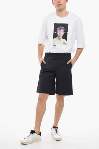 4 Pocket Wool Shorts with Elastic Waistband