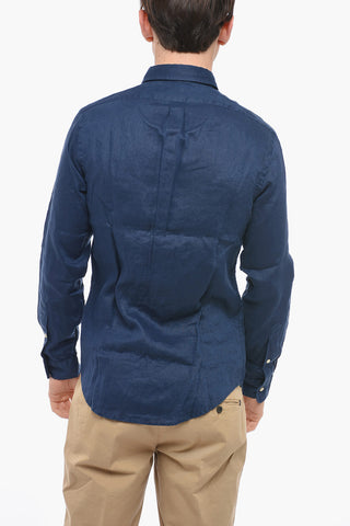 Camicia Button-down Slim Fit in Lino