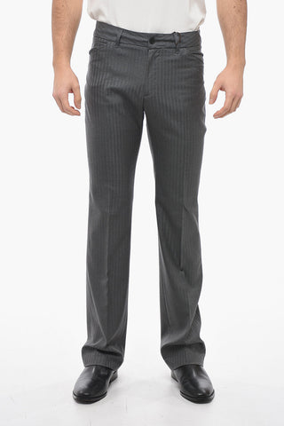 Welt Pockets Regular Fit Virgin Wool Pants