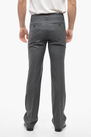 Welt Pockets Regular Fit Virgin Wool Pants