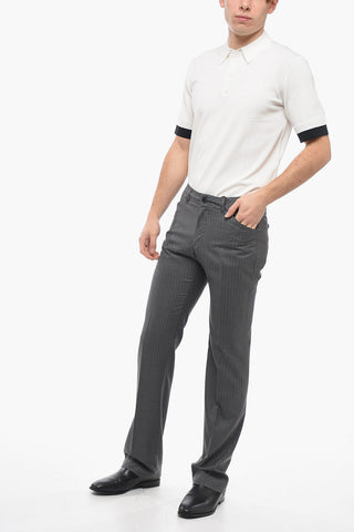 Welt Pockets Regular Fit Virgin Wool Pants