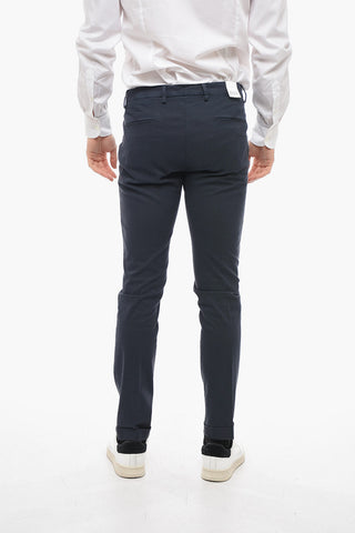 Slim Fit Trousers with Welt Pockets