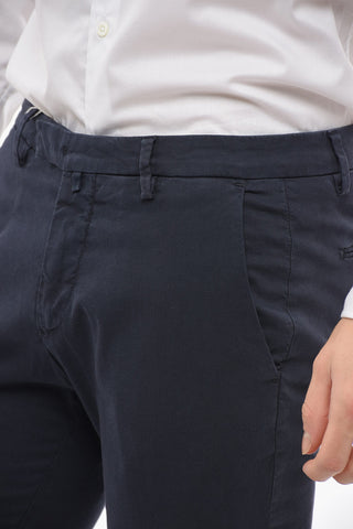 Slim Fit Trousers with Welt Pockets
