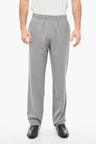 SEASONAL Wool Blend EMBROIDERY Pants with Ankle Zips