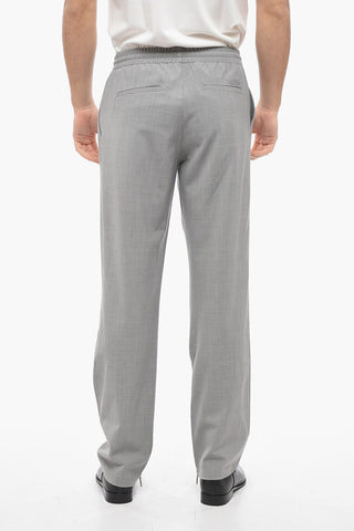 SEASONAL Wool Blend EMBROIDERY Pants with Ankle Zips