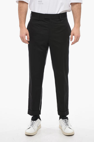 Skinny Fit NATE Piping Pants with Cuffed Hem