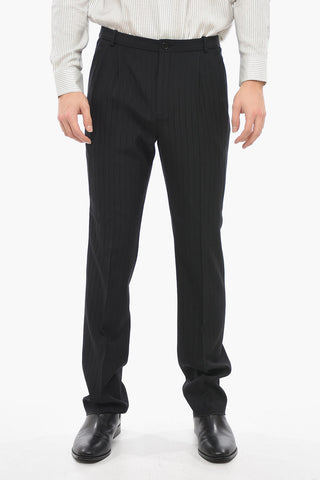 Pantaloni Gessati in Lana