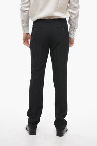 Pantaloni Gessati in Lana