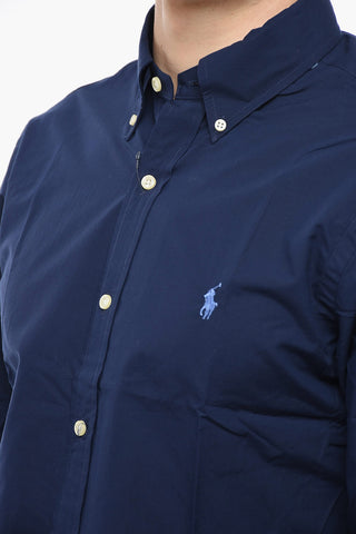 Camicia Button-down in Cotone Stretch