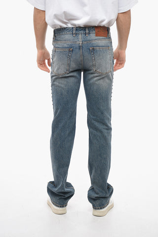 Jeans Regular Fit a 5 Tasche con Borche Laterali