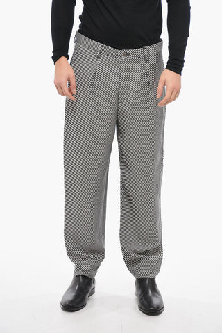Tapered-fit Pants with Striped Pattern