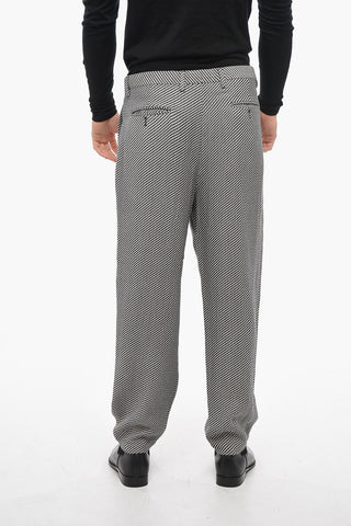 Tapered-fit Pants with Striped Pattern