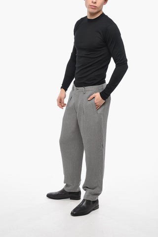 Tapered-fit Pants with Striped Pattern
