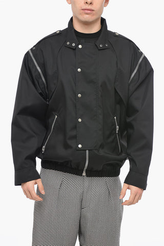Nylon Windbreaker with Removable Sleeves
