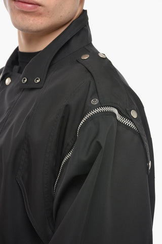 Nylon Windbreaker with Removable Sleeves