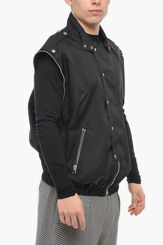 Nylon Windbreaker with Removable Sleeves