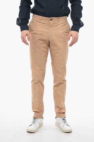 Stretch Cotton Chinos Pants with Belt Loops