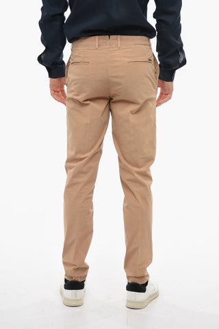 Stretch Cotton Chinos Pants with Belt Loops