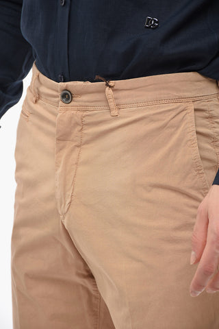 Stretch Cotton Chinos Pants with Belt Loops