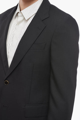 Lined Single-breasted Blazer with Flap PocketS