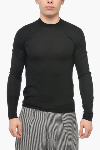 Silk and Cashmere Blend Sweater with Relaxed Fit
