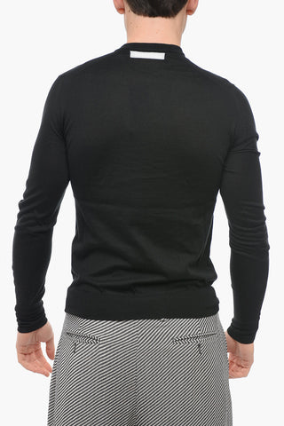 Silk and Cashmere Blend Sweater with Relaxed Fit