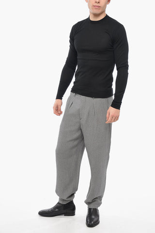 Silk and Cashmere Blend Sweater with Relaxed Fit