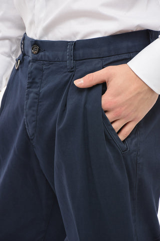 Fringed Chino Pants with Buttoned Closure