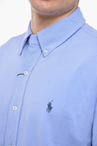 Camicia Button-down in Cotone Piquet