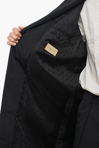 Cotton Blend Trench Coat with Covered Buttons