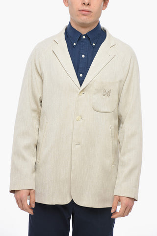 Blazer Semifoderato con Ricamo Ton-sur-ton
