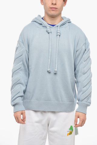 Cotton 3D DIAG Knitted Hoodie
