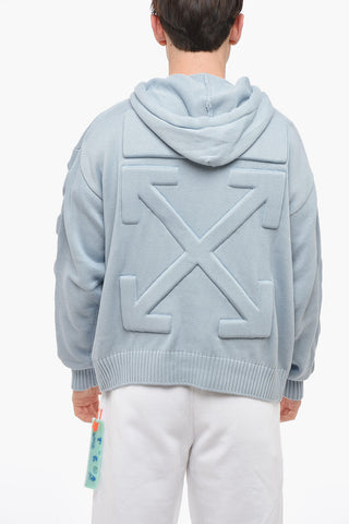 Cotton 3D DIAG Knitted Hoodie