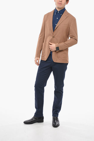 Wool Unlined Blazer with Welt Pockets