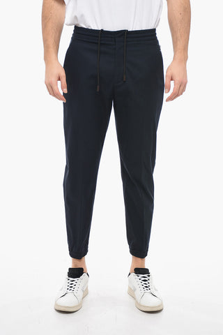 Pantaloni 5 Tasche con Elastico alla Caviglia