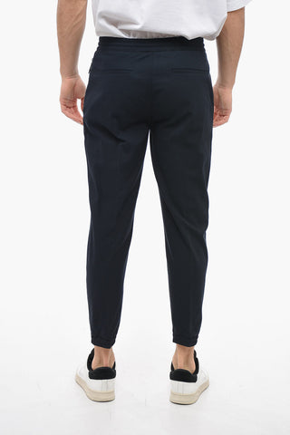 Pantaloni 5 Tasche con Elastico alla Caviglia