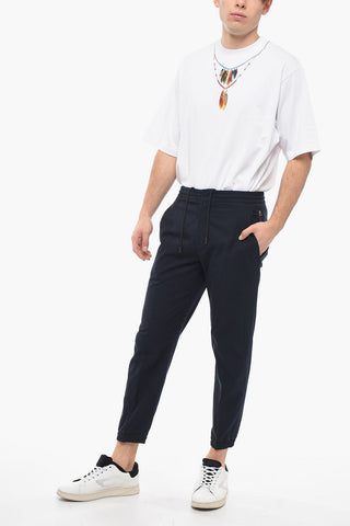 Pantaloni 5 Tasche con Elastico alla Caviglia