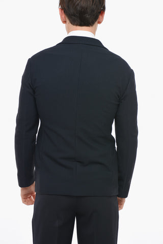 Textured Blazer with Welt Pockets