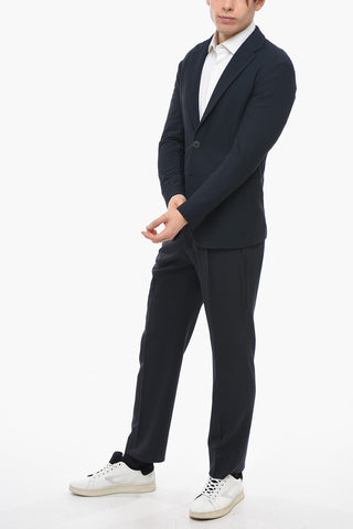 Textured Blazer with Welt Pockets