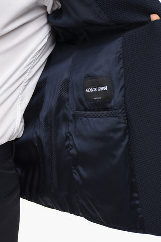 Textured Blazer with Welt Pockets