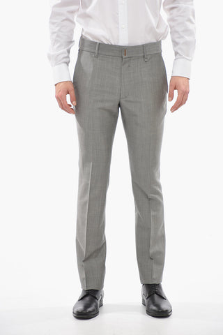Mohair-blend Pants with Tapered Fit