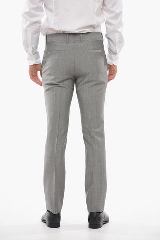 Mohair-blend Pants with Tapered Fit
