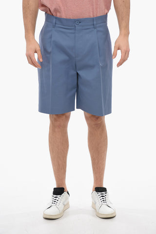 Chino Shorts with Front Pleats