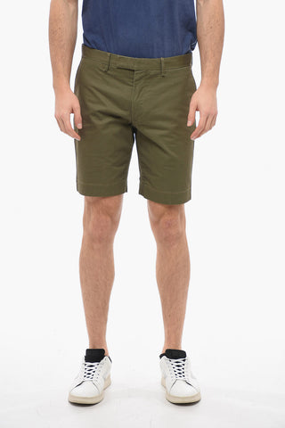 Stretch Cotton Chinos Pants with Belt Loops